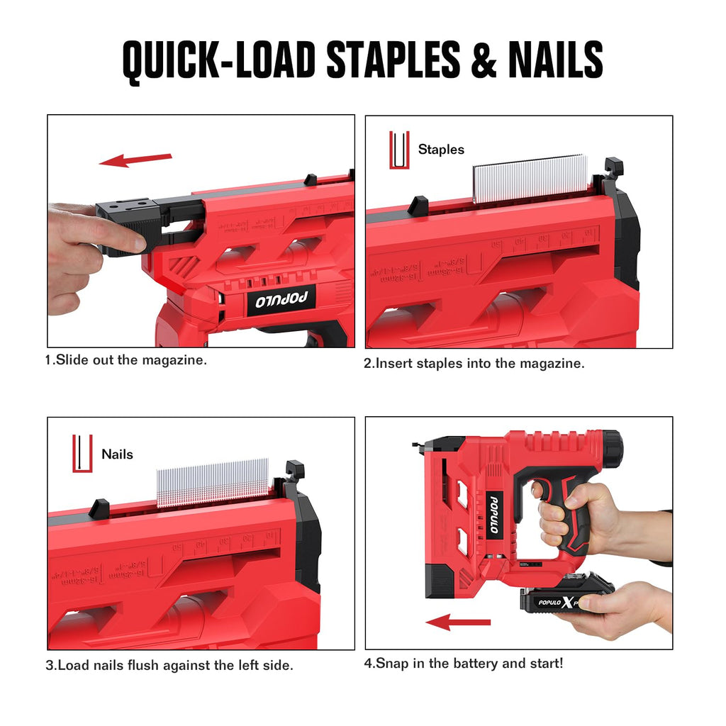 18 Gauge 2 In 1 Cordless Brad Nailer Stapler B987698