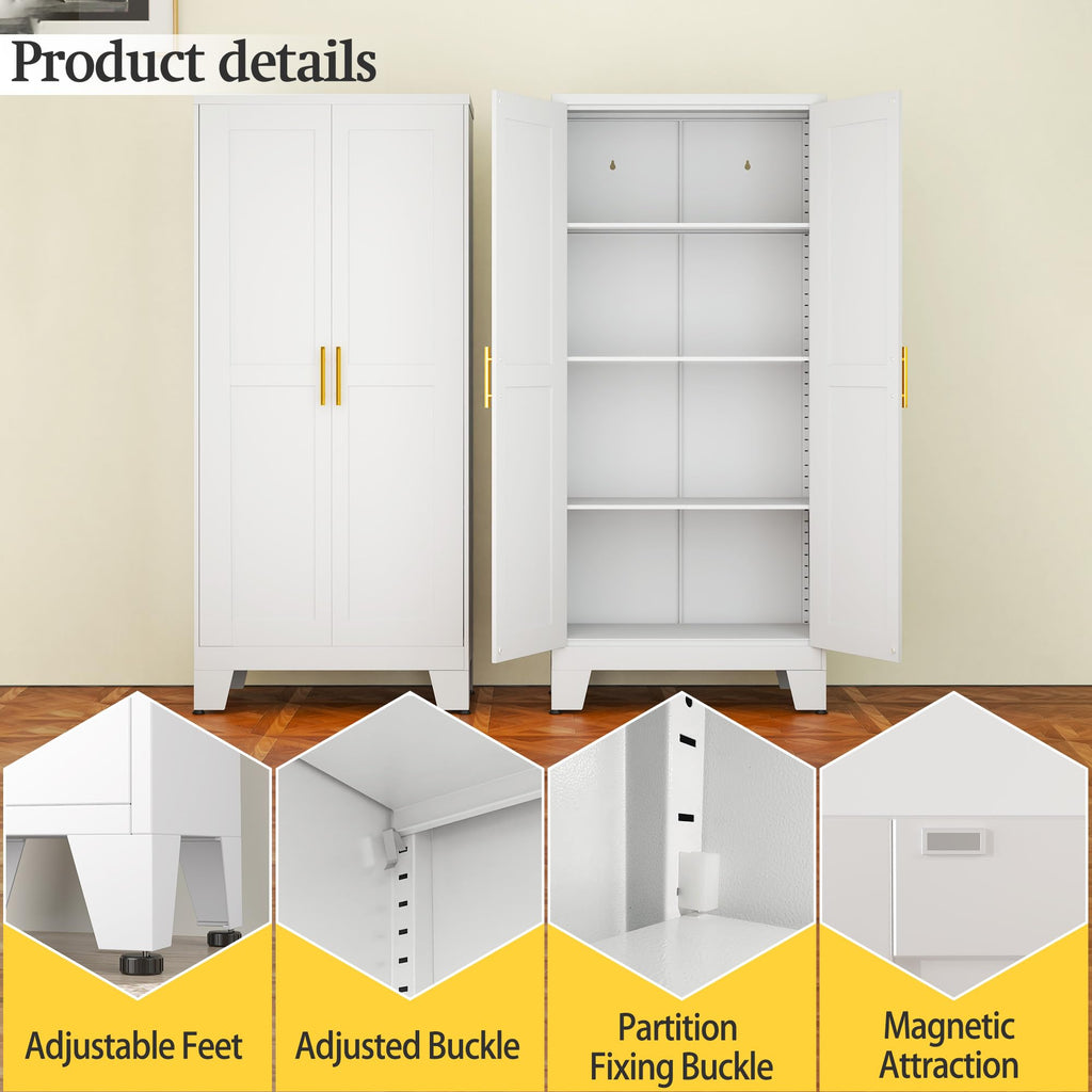 White Metal Storage Cabinet X2874