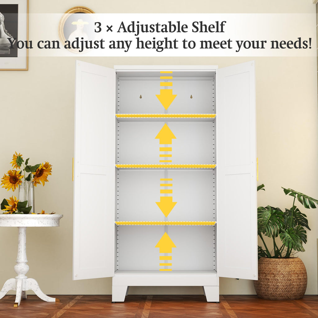 White Metal Storage Cabinet X2874