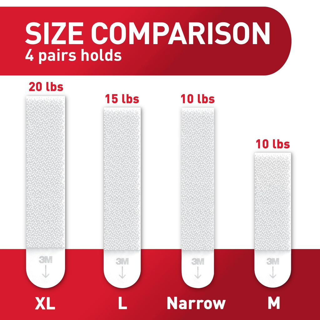 15 lb Large Picture Hanging Strips 14 Pairs White Adhesive G23768