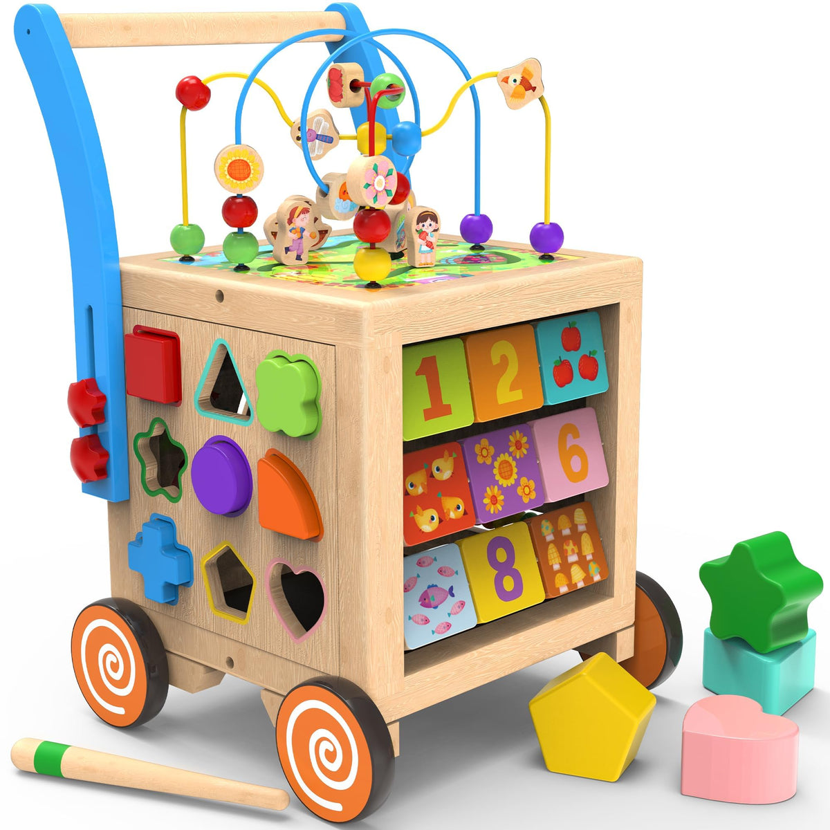 Wooden Activity Cube Walker O930452