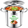 40QT Stainless Steel Stockpot with Lid N114123