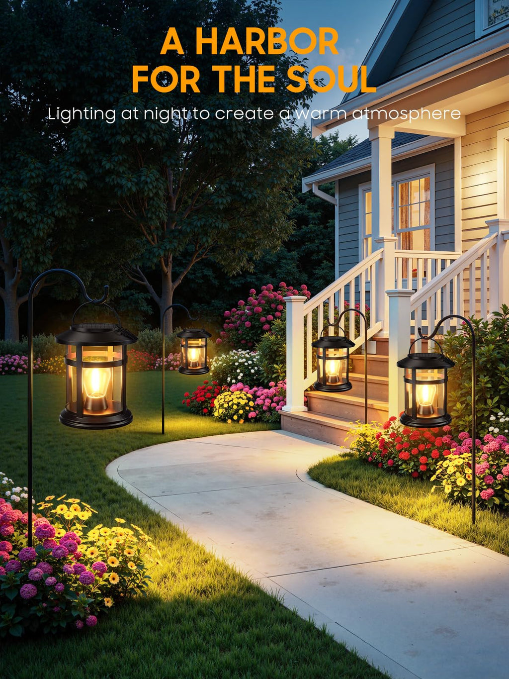 2 Pack Waterproof Solar Lantern Outdoor T783998