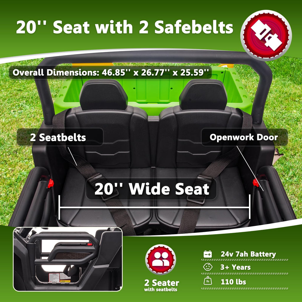 24V 2 Seater Electric Car with Dump Bed J634074