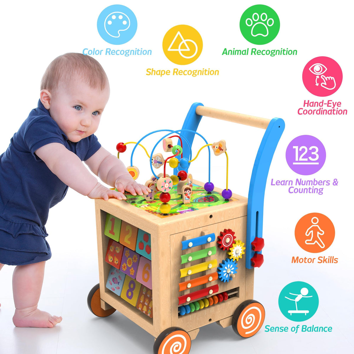 Wooden Activity Cube Walker O930452