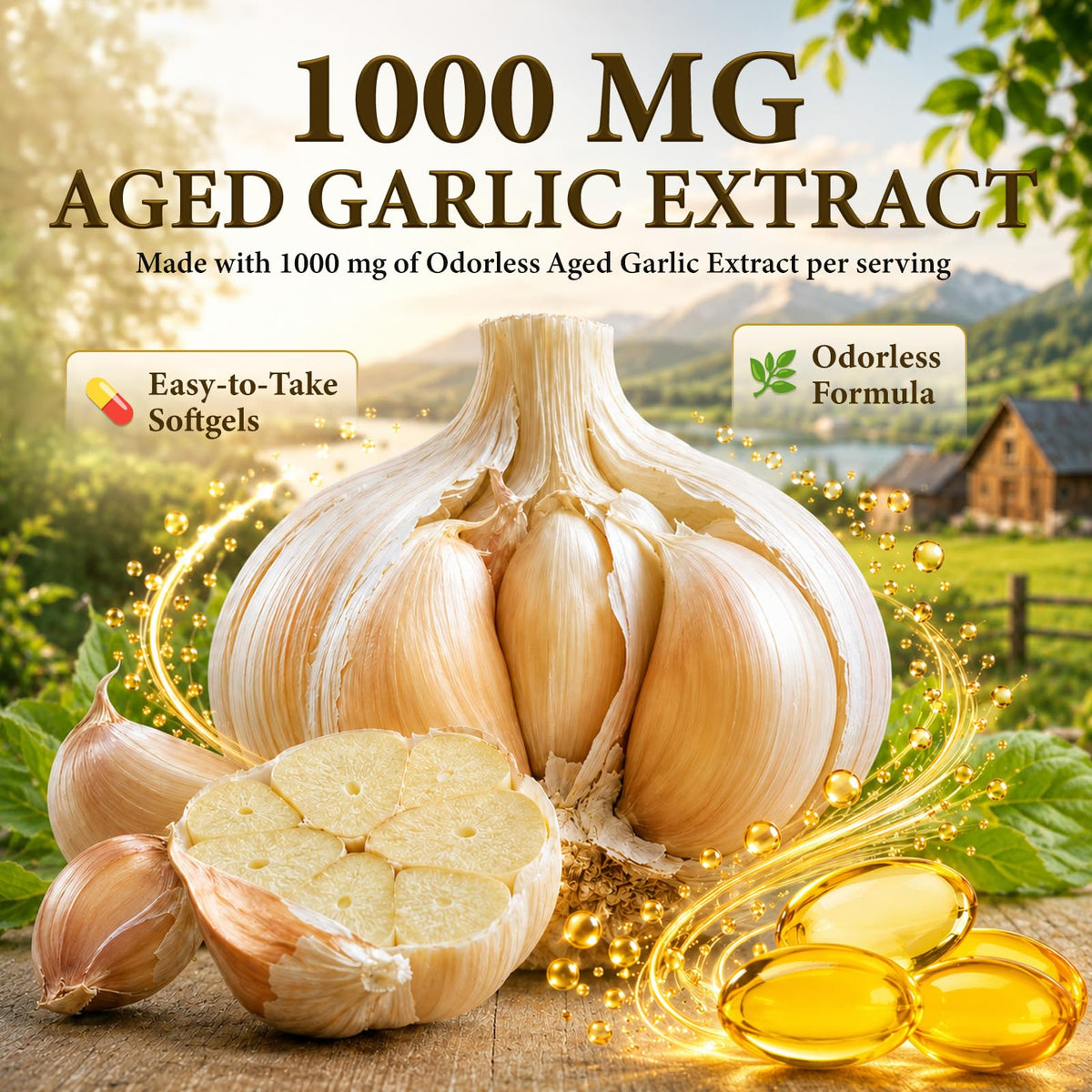 Aged Garlic Extract Capsules, 180 Softgels E479