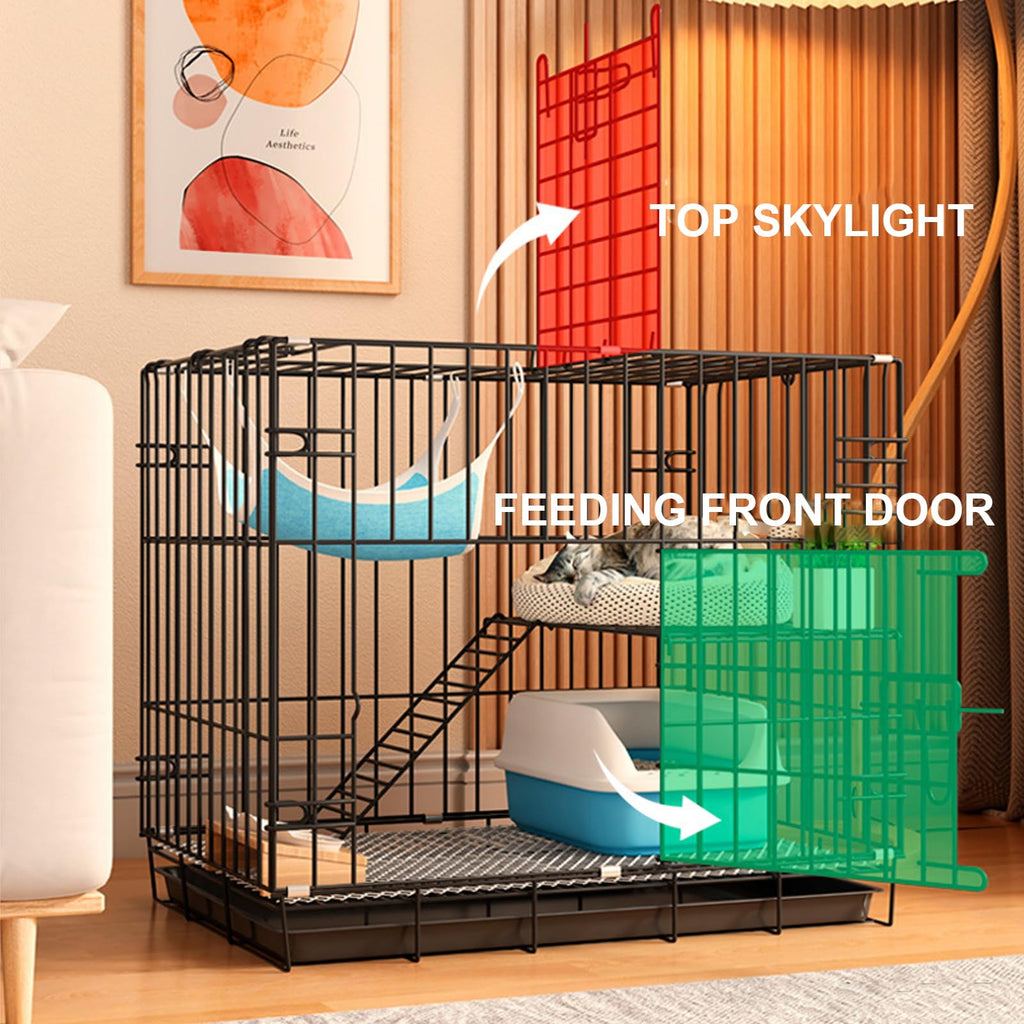 4-Tier Cat Cage with Wheels I737232