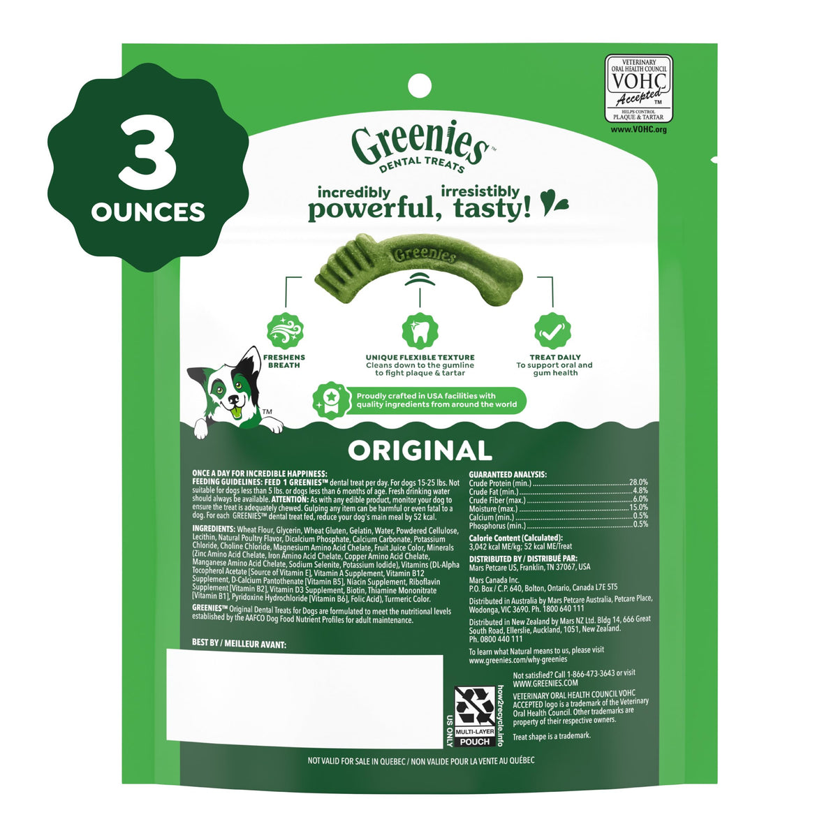 Natural Dental Dog Treats 5 Count N41208