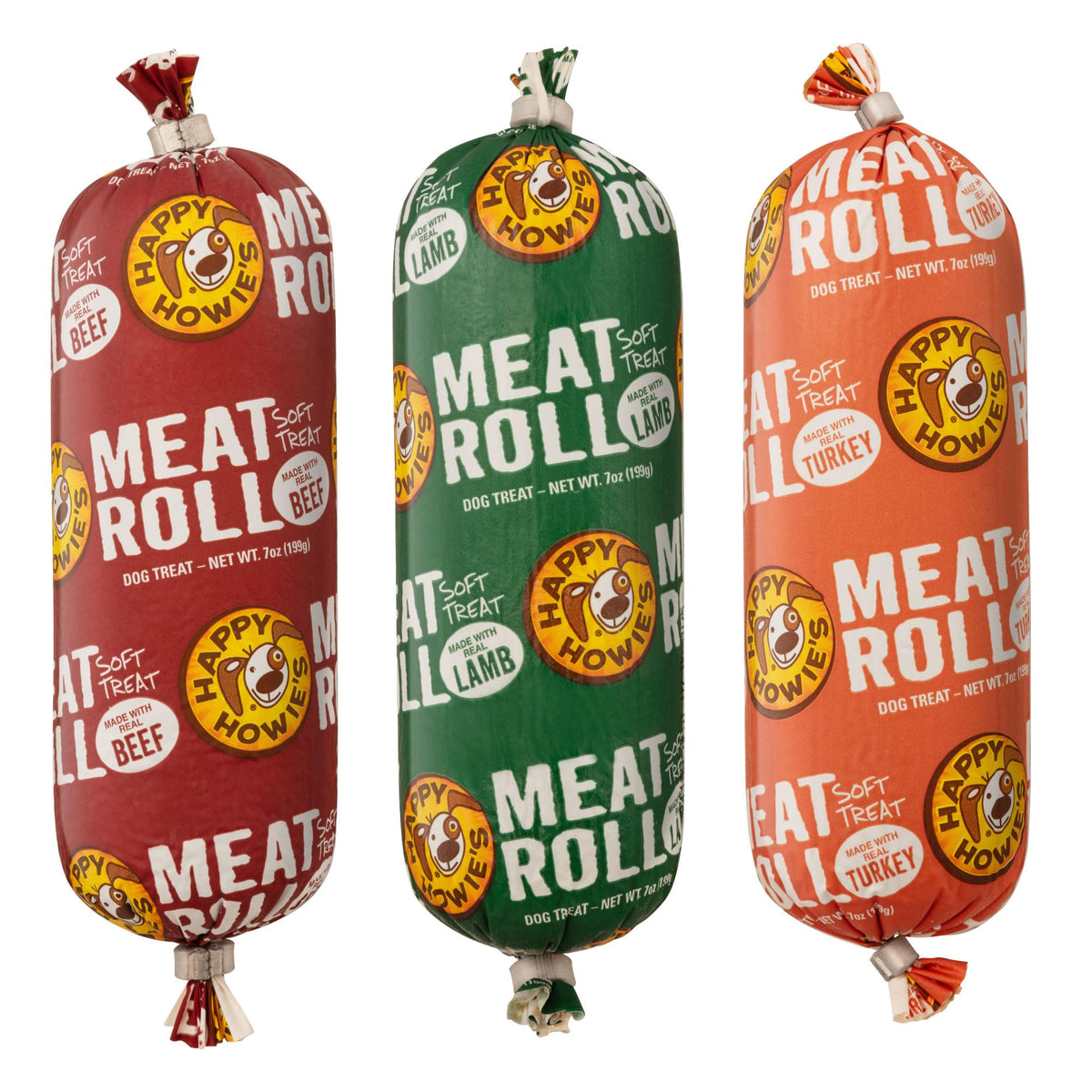 Beef Lamb Turkey Soft Meat Roll Treat 7 Oz (Pack of 3) B895
