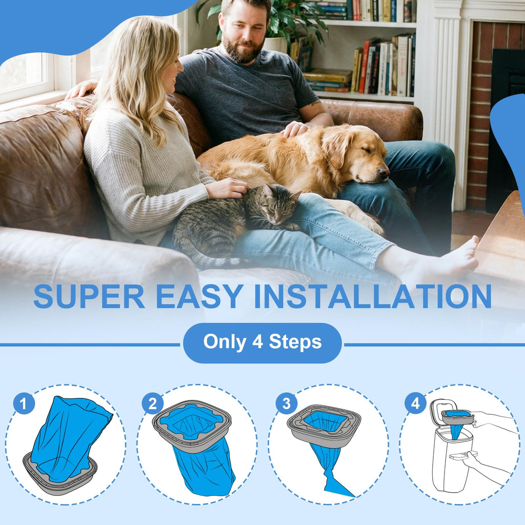 Dog Cat Poop Litter Bags 4 Pack Refill Bags S223
