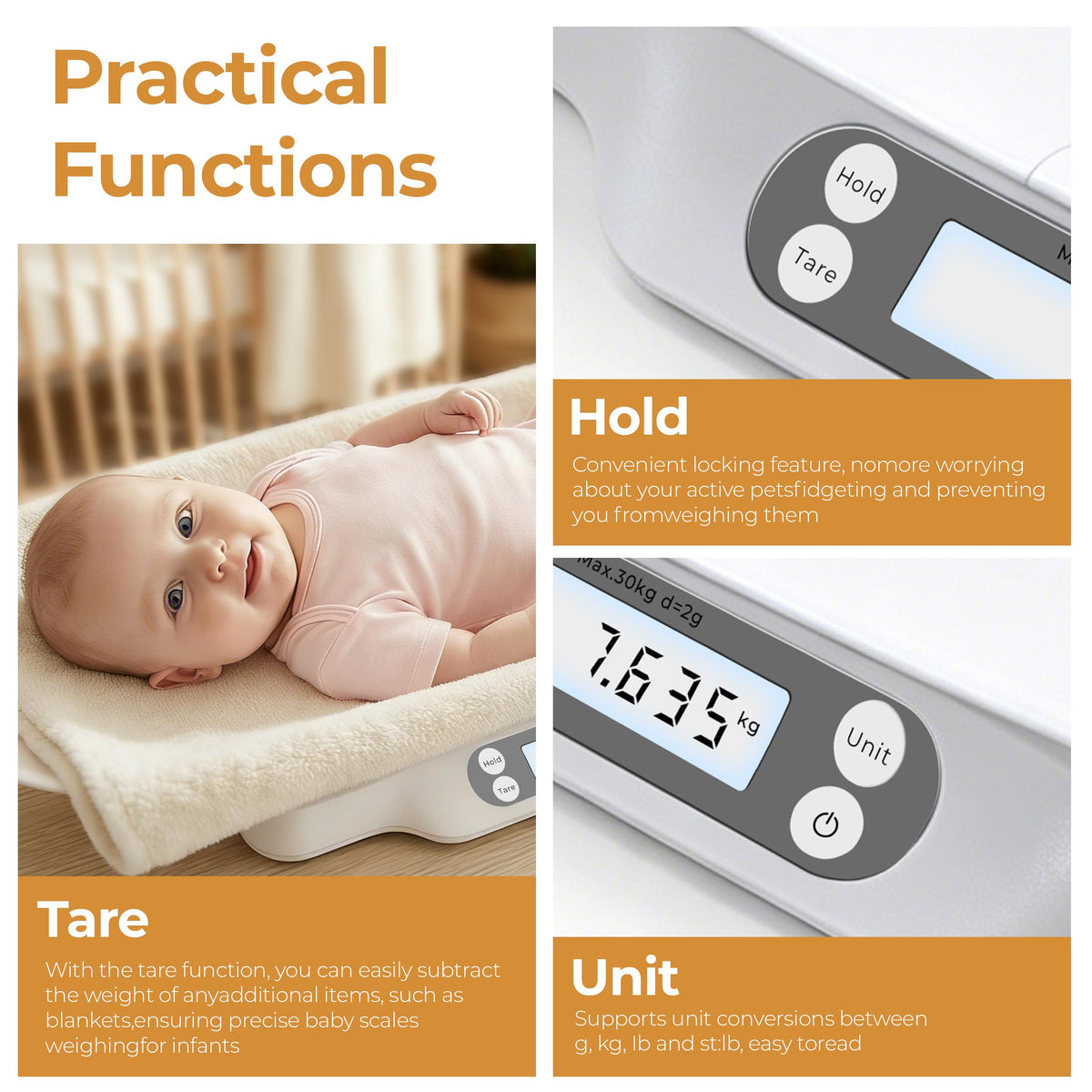 Digital Baby Scale with Removable Tray L3209