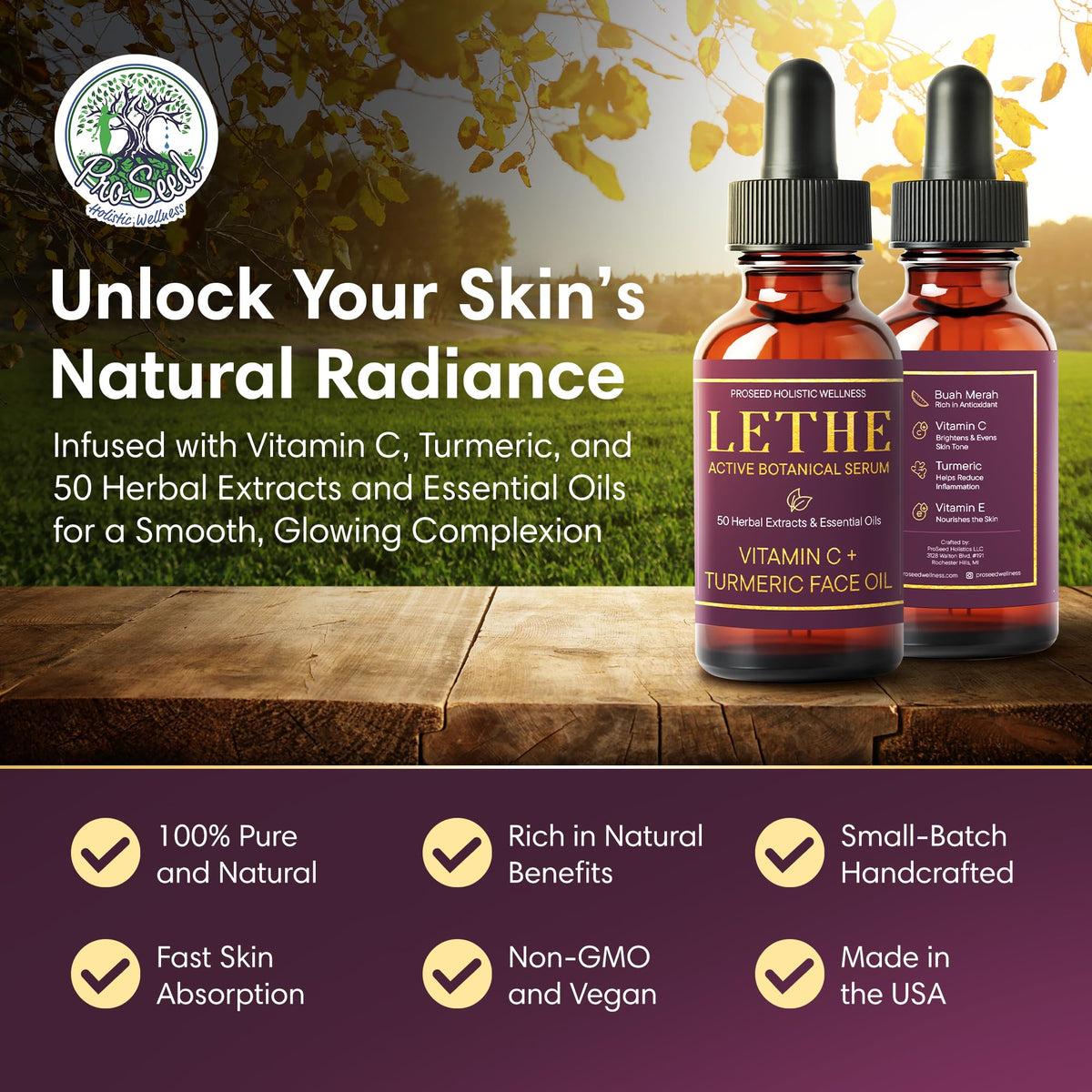 Botanical Face Serum, Facial Oil, 1 oz A8001