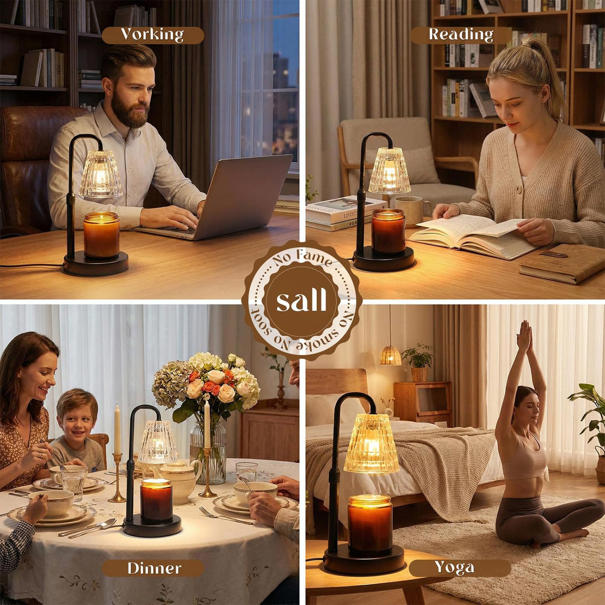 Candle Warmer Lamp with Timer, Dimmable W6919
