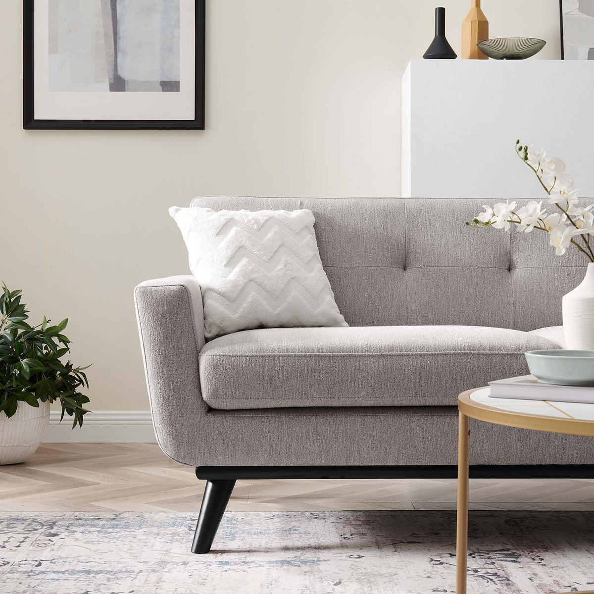 78 Inch Light Upholstered Loveseat P877