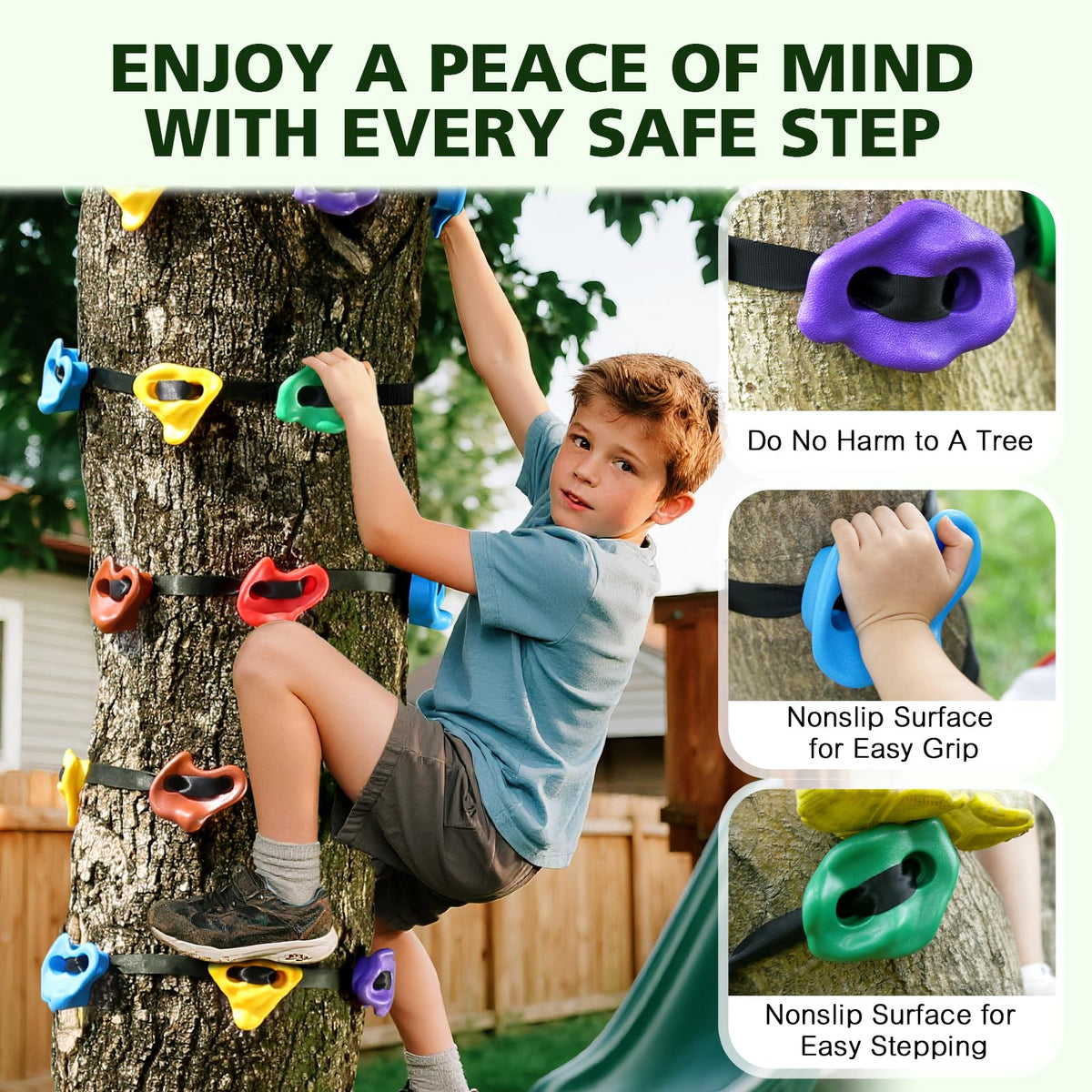 20 Tree Climbing Holds with 6 Ratchet Straps U831