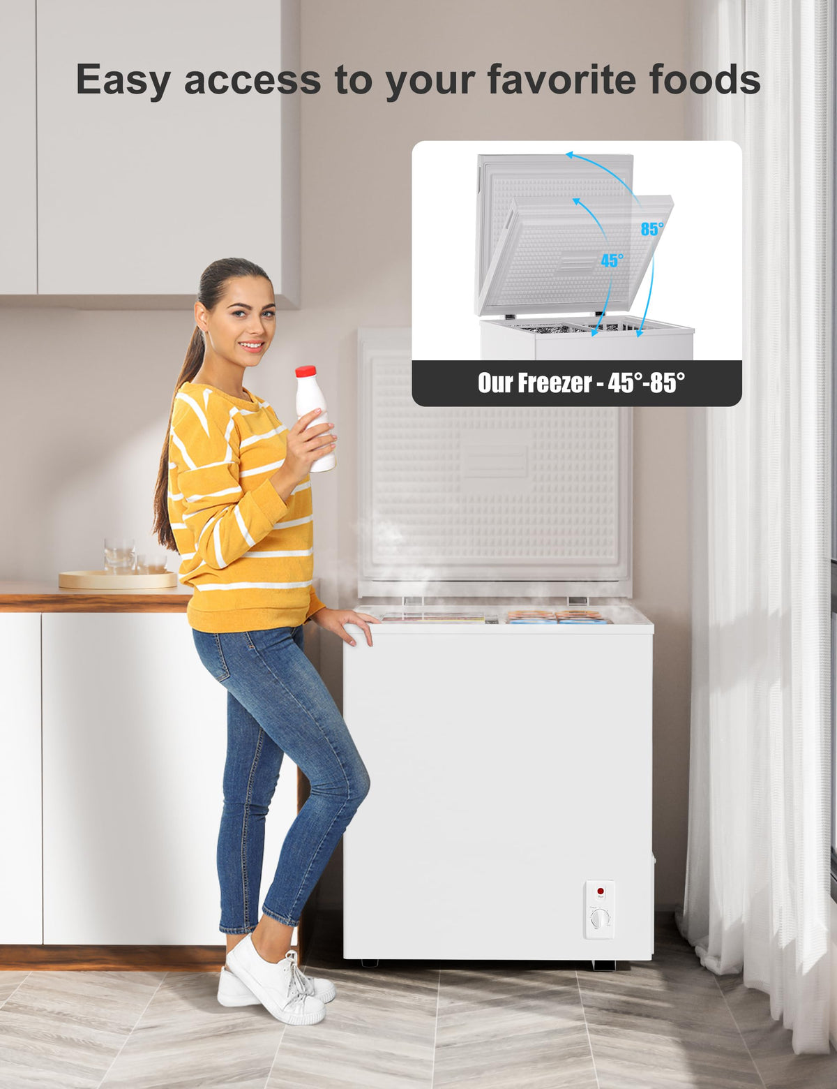 3.5 Cu. Ft White Chest Freezer A9245