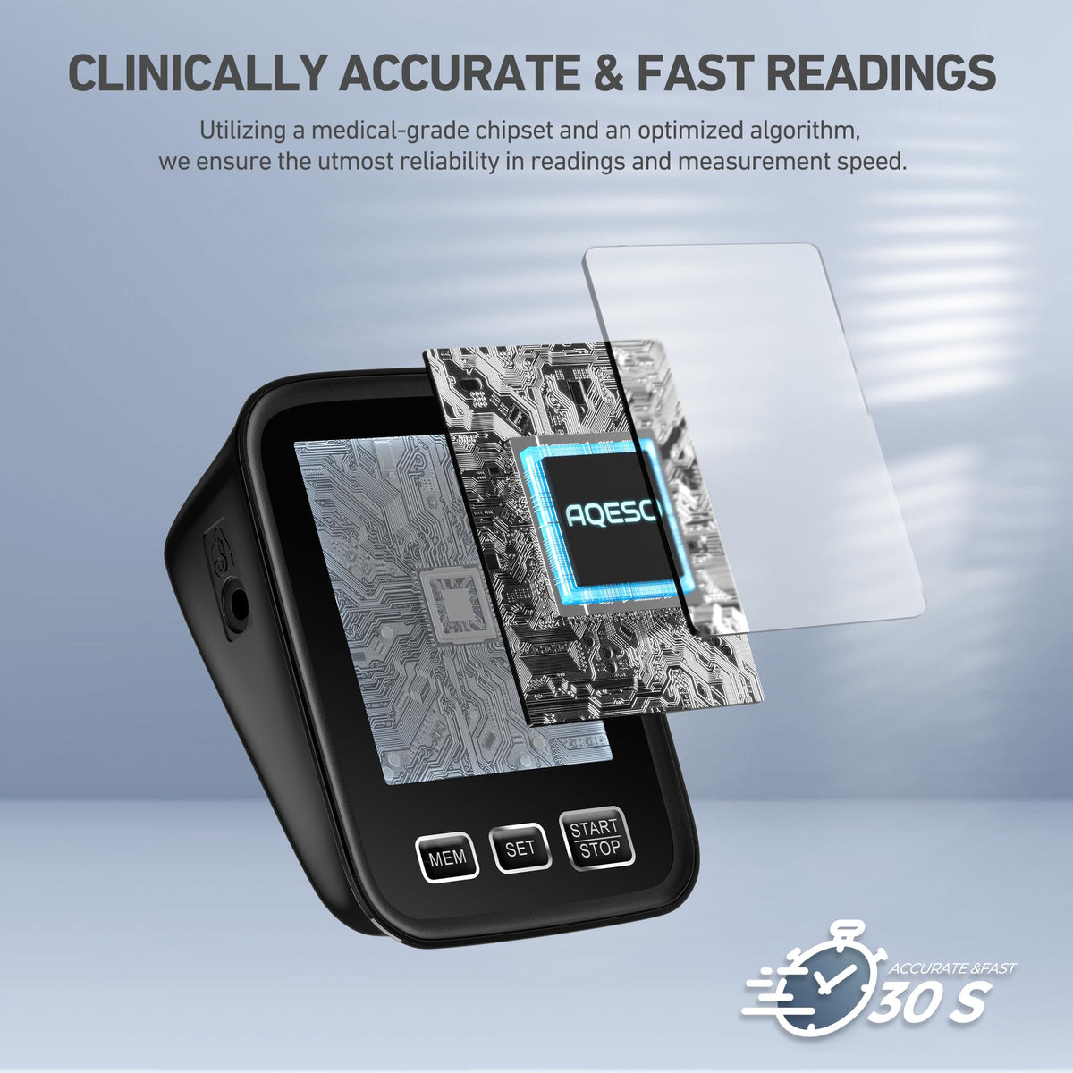 Blood Pressure Machine with 3 Size Cuffs and Backlit Display I54196