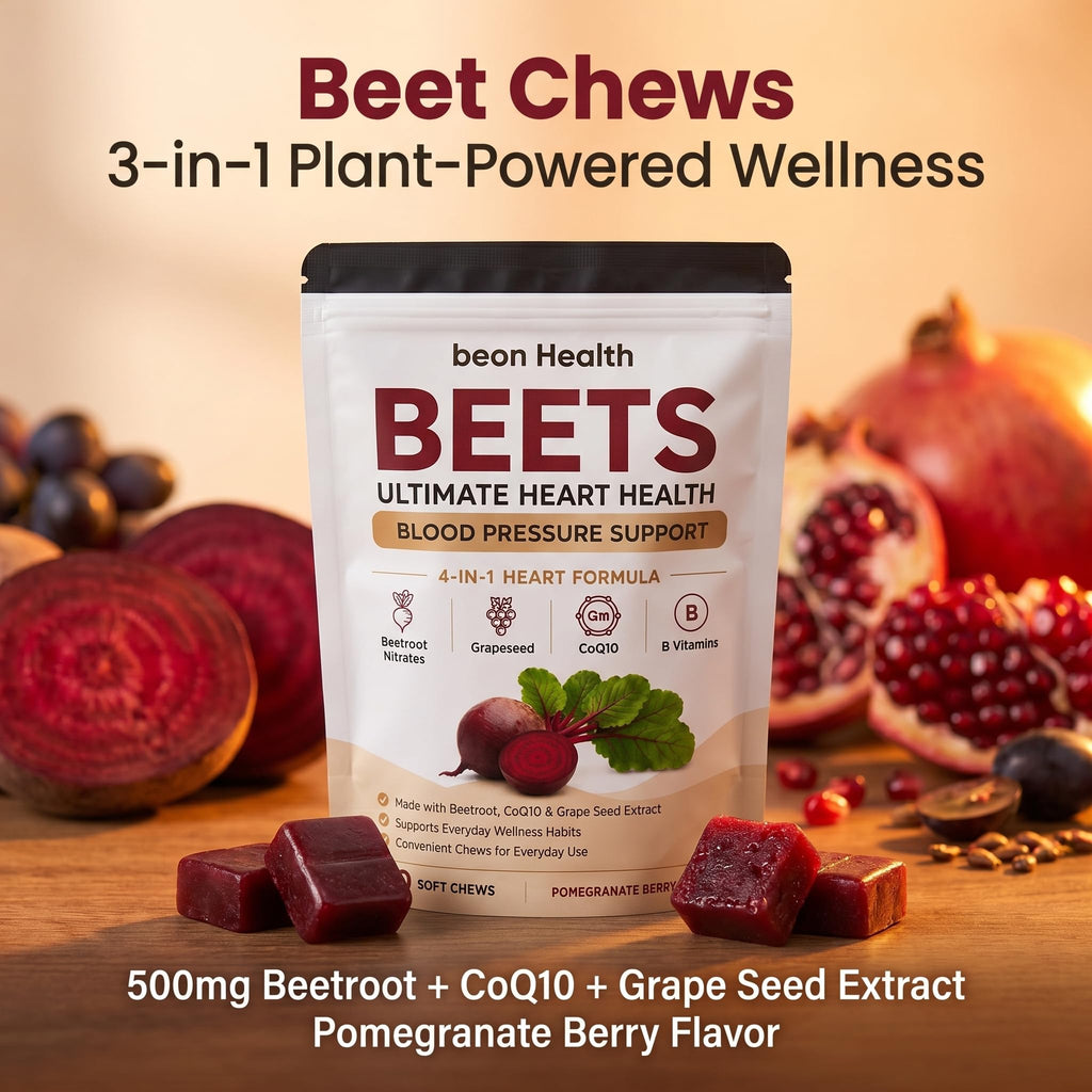 500mg Beetroot CoQ10 Grape Seed Extract Chews S911