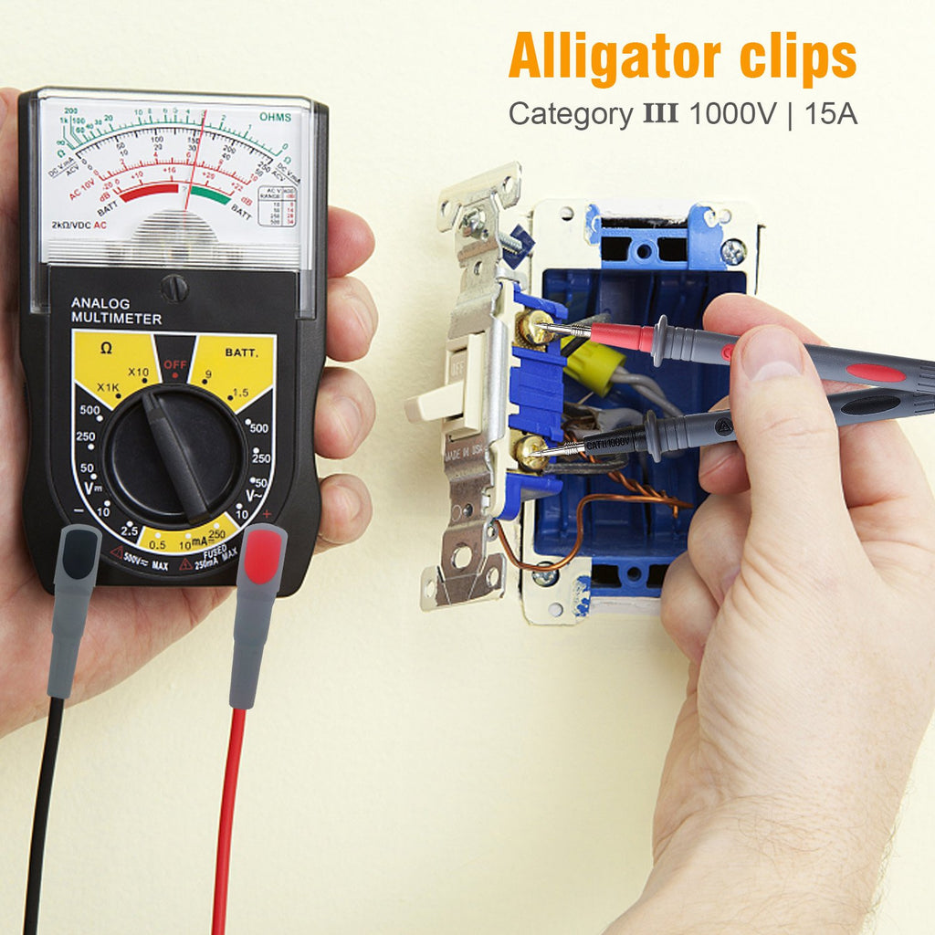 Silicone Multimeter Test Leads with Alligator Clips R116821