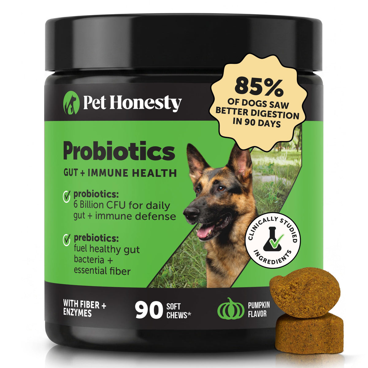 Dog Probiotics Chews 90ct Pumpkin C452012
