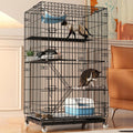 4-Tier Cat Cage with Wheels I737232