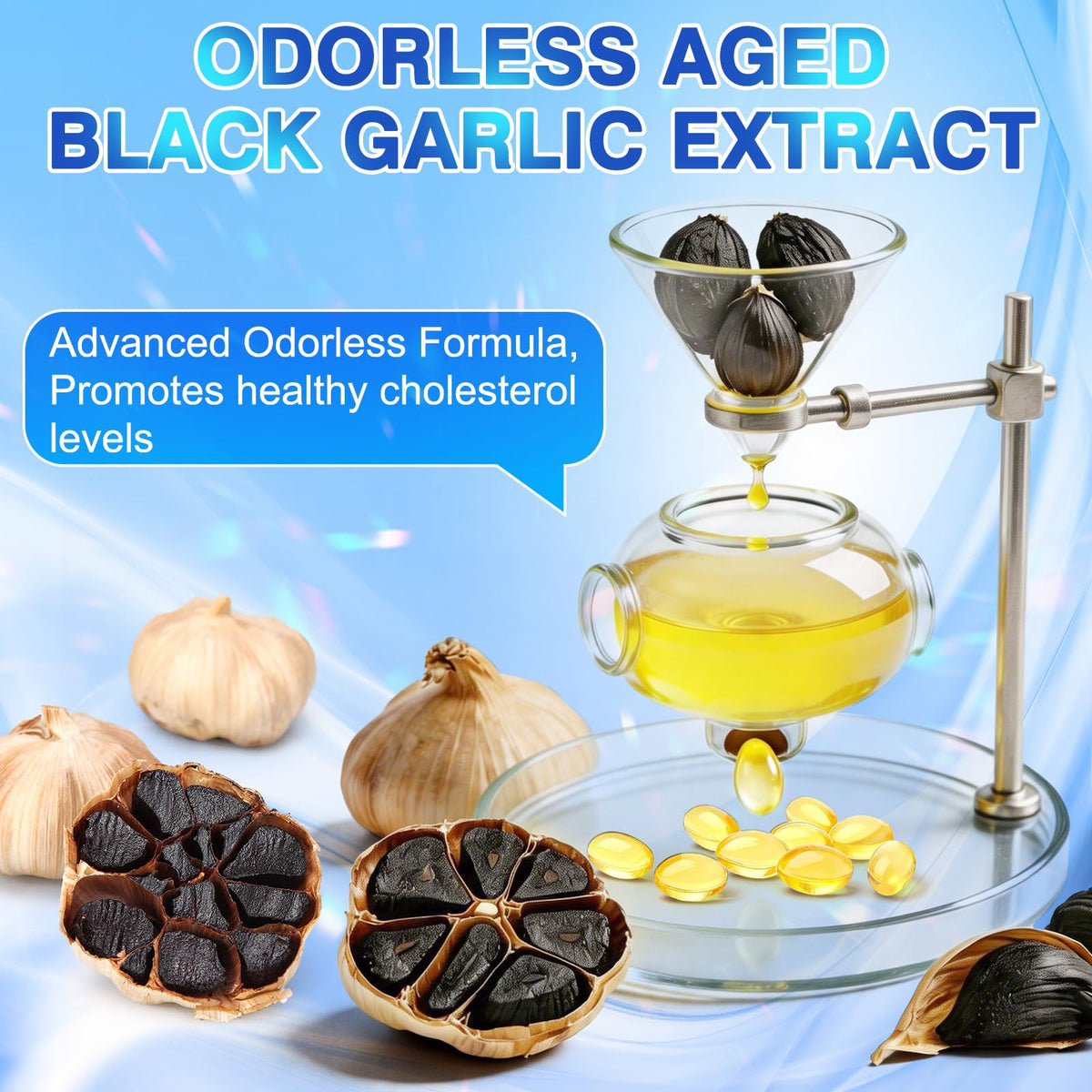 Odorless Organic Garlic Supplement 150 Softgels P928945