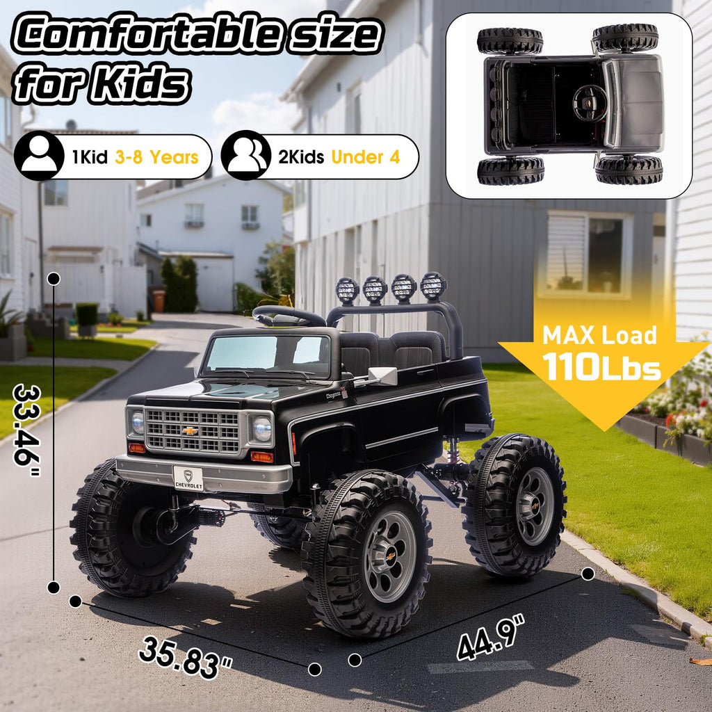 24V Ride on Truck with Remote Control, Black Y5860
