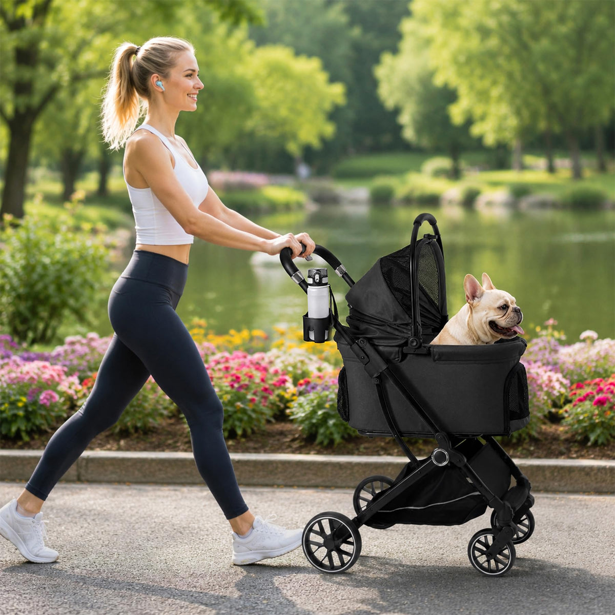 3-in-1 Pet Stroller Black M320001