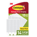 15 lb Large Picture Hanging Strips 14 Pairs White Adhesive G23768