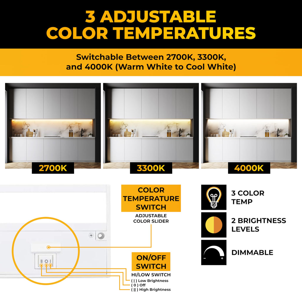 LED Under Cabinet Lighting 24 Inch White S856