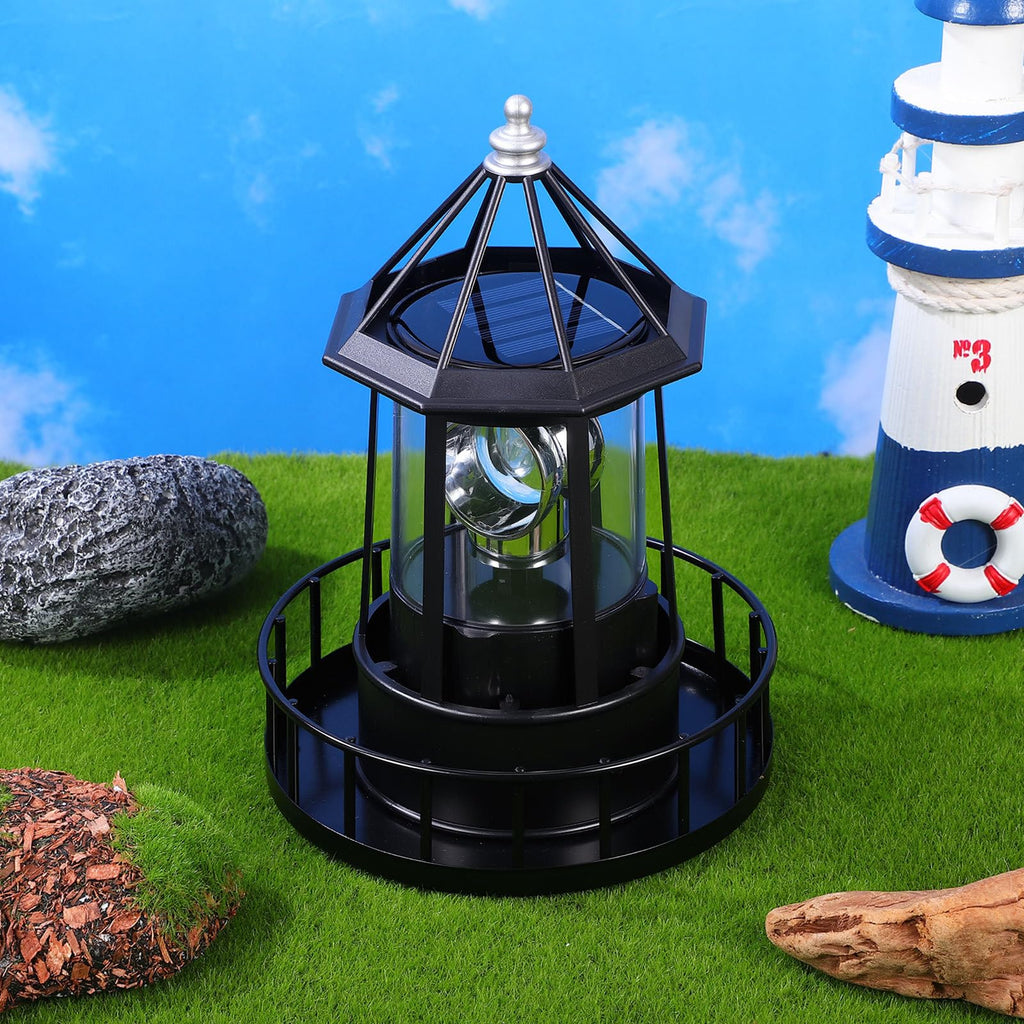 Solar Powered Rotating Lighthouse Decor Lamp K1367