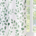 Green Leaf Curtains 84 Inch Length Grommet 2 Pcs R451
