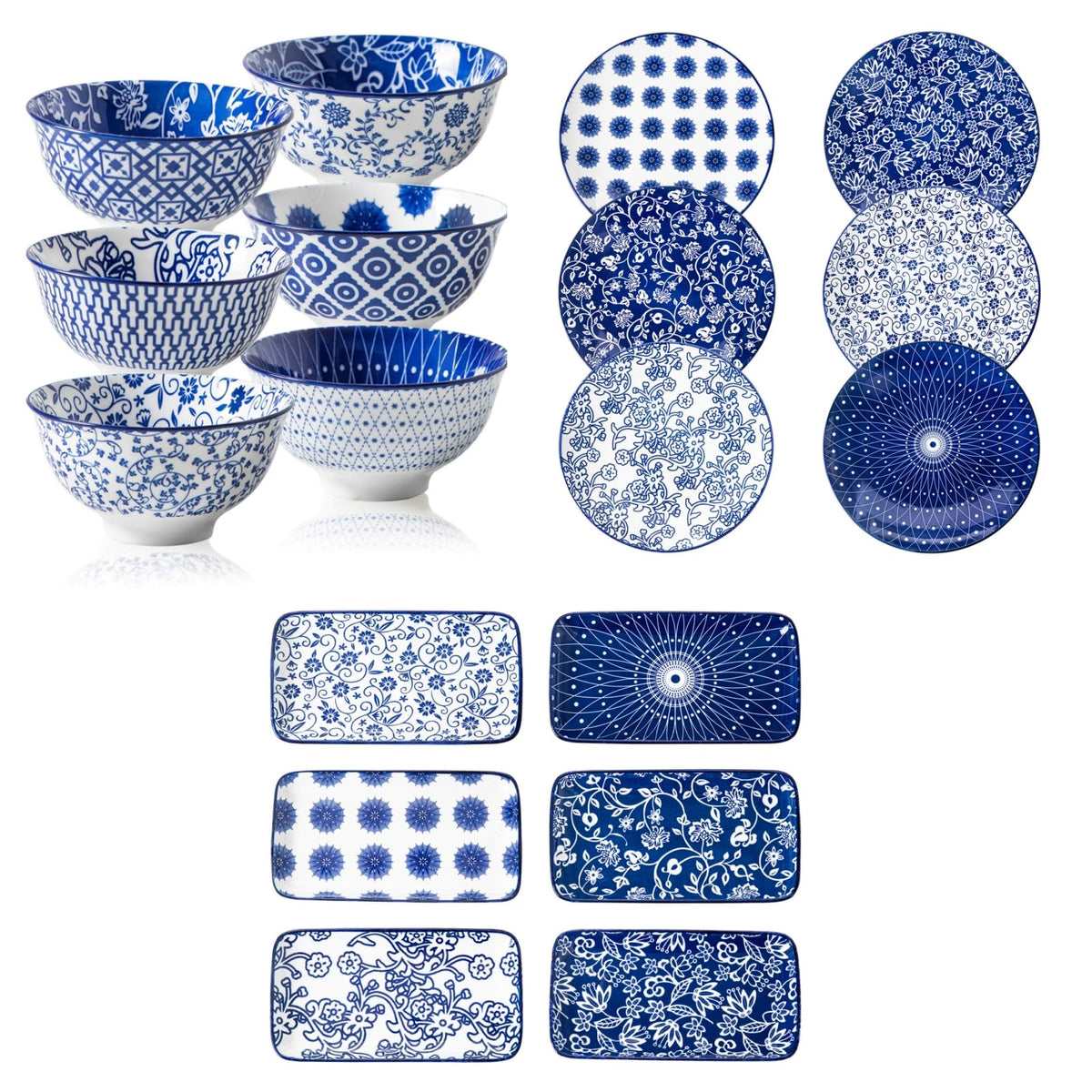 18 Pieces Ceramic Dinnerware Set Service for 6 N753461