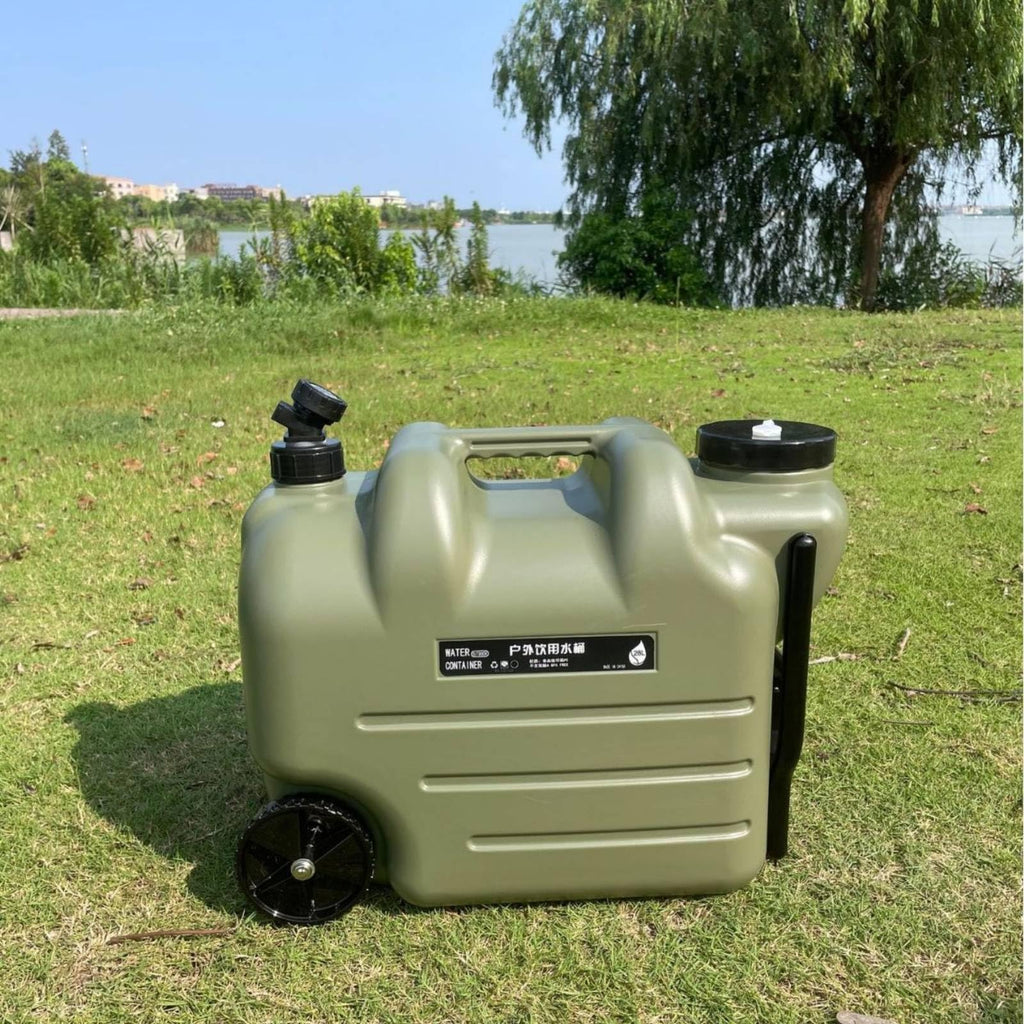 White Portable Water Dispenser with Faucet and Wheels K800
