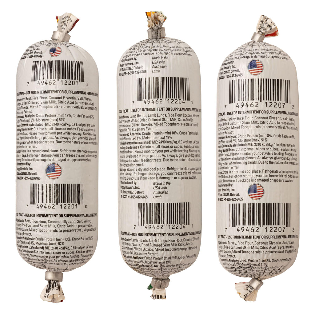 Beef Lamb Turkey Soft Meat Roll Treat 7 Oz (Pack of 3) B895