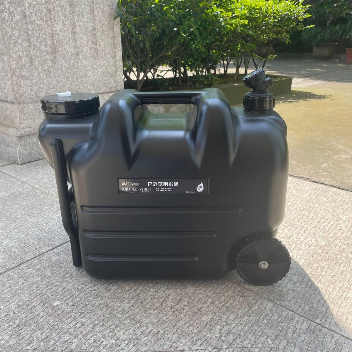 White Portable Water Dispenser with Faucet and Wheels K800