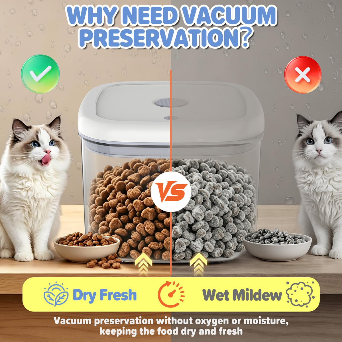 Cat Food Storage Containers With Scooper J37650