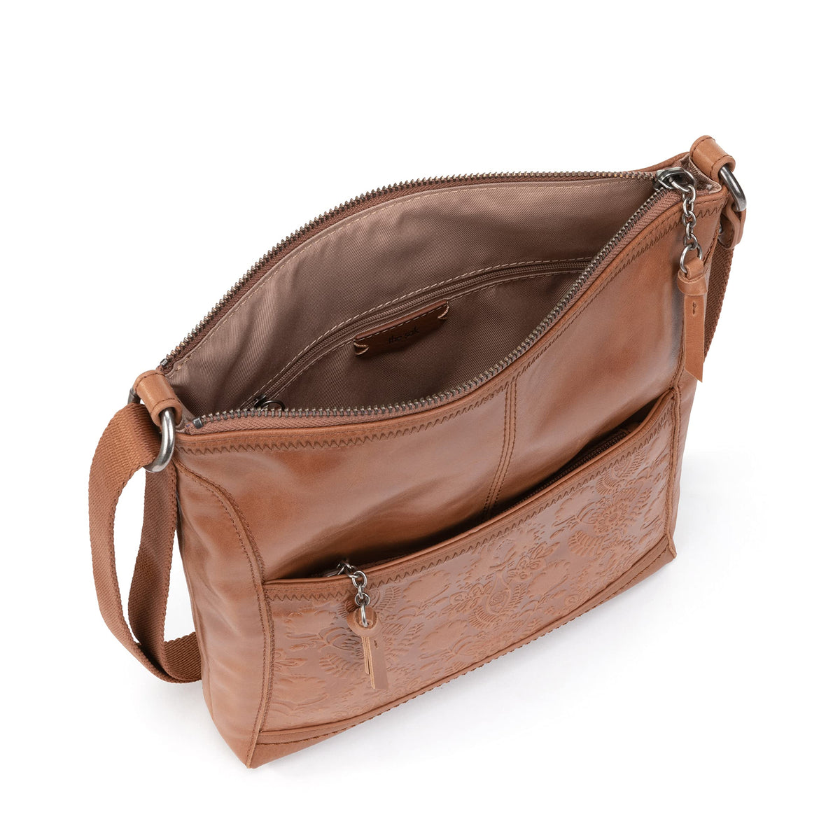 Leather Crossbody Purse with Zipper Closure W63227