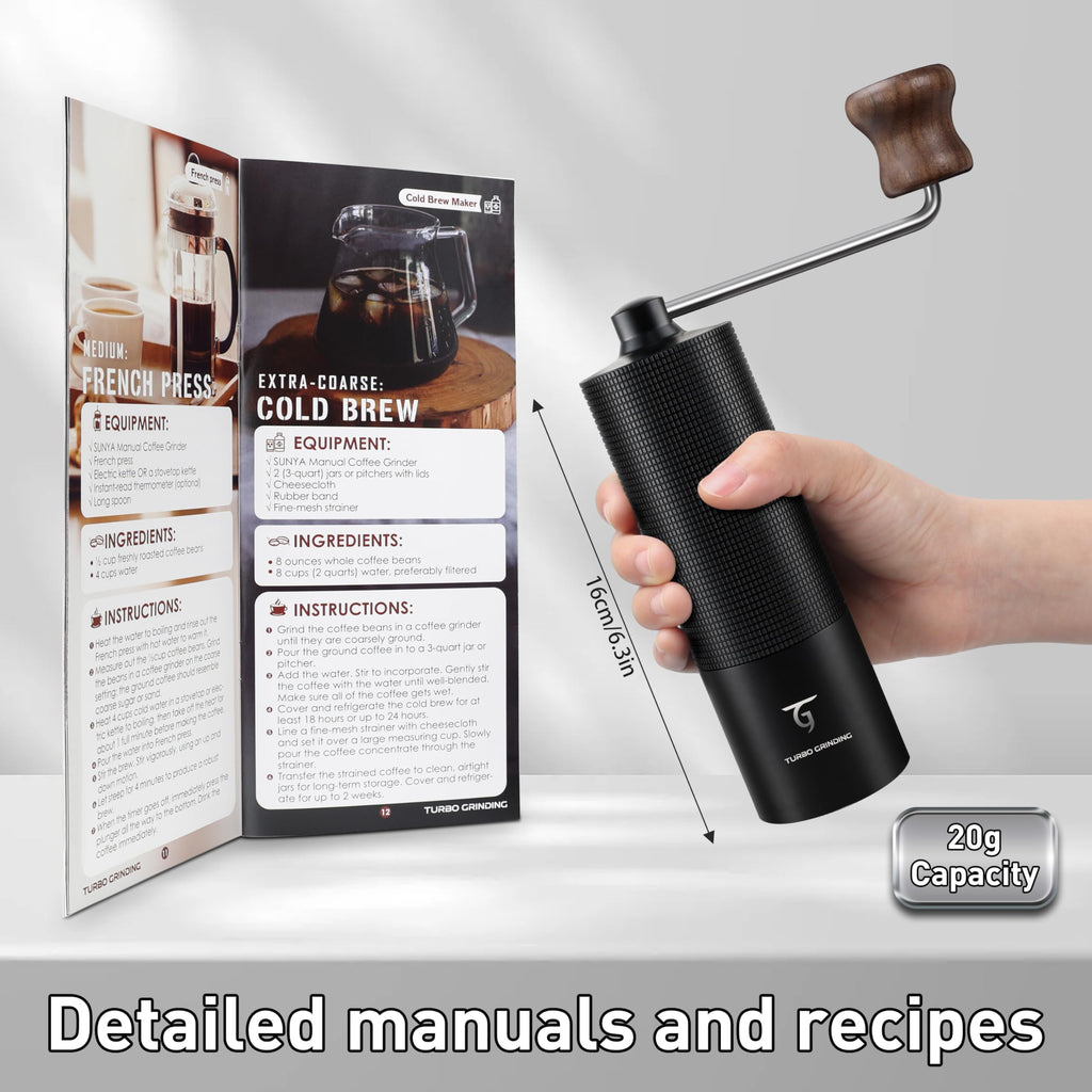 Manual Coffee Grinder with Stainless Steel Conical Burr J15481