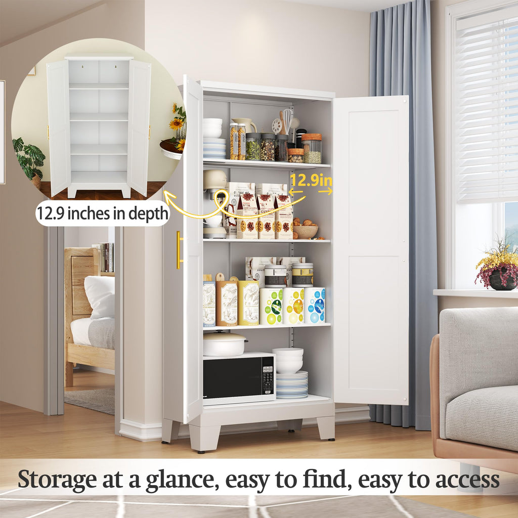 White Metal Storage Cabinet X2874