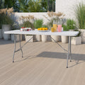 6-Foot White Plastic Folding Table A32017
