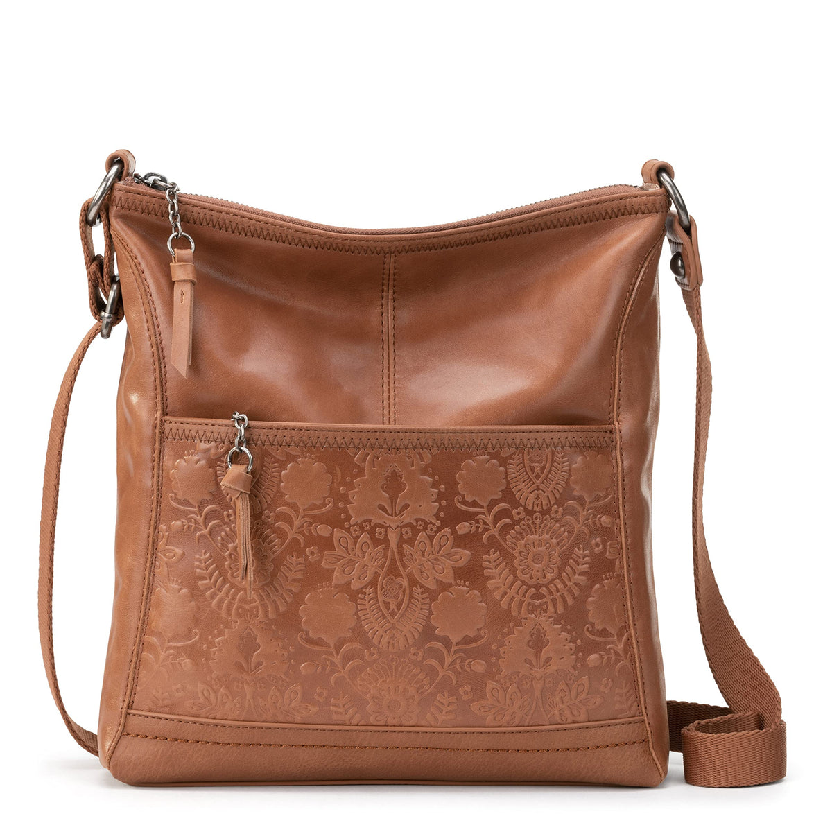 Leather Crossbody Purse with Zipper Closure W63227