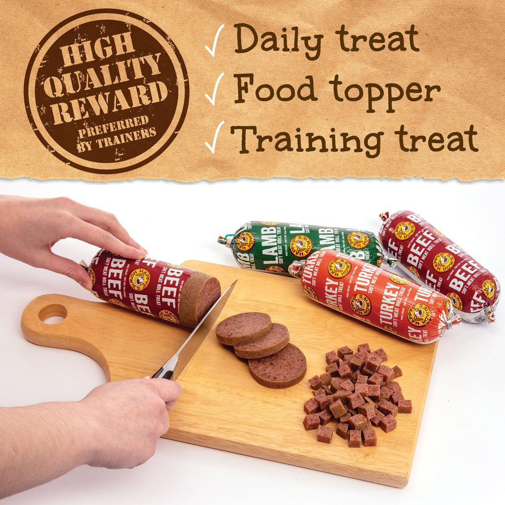 Beef Lamb Turkey Soft Meat Roll Treat 7 Oz (Pack of 3) B895