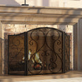 Wrought Iron Fireplace Screen 48×30 Inch P217