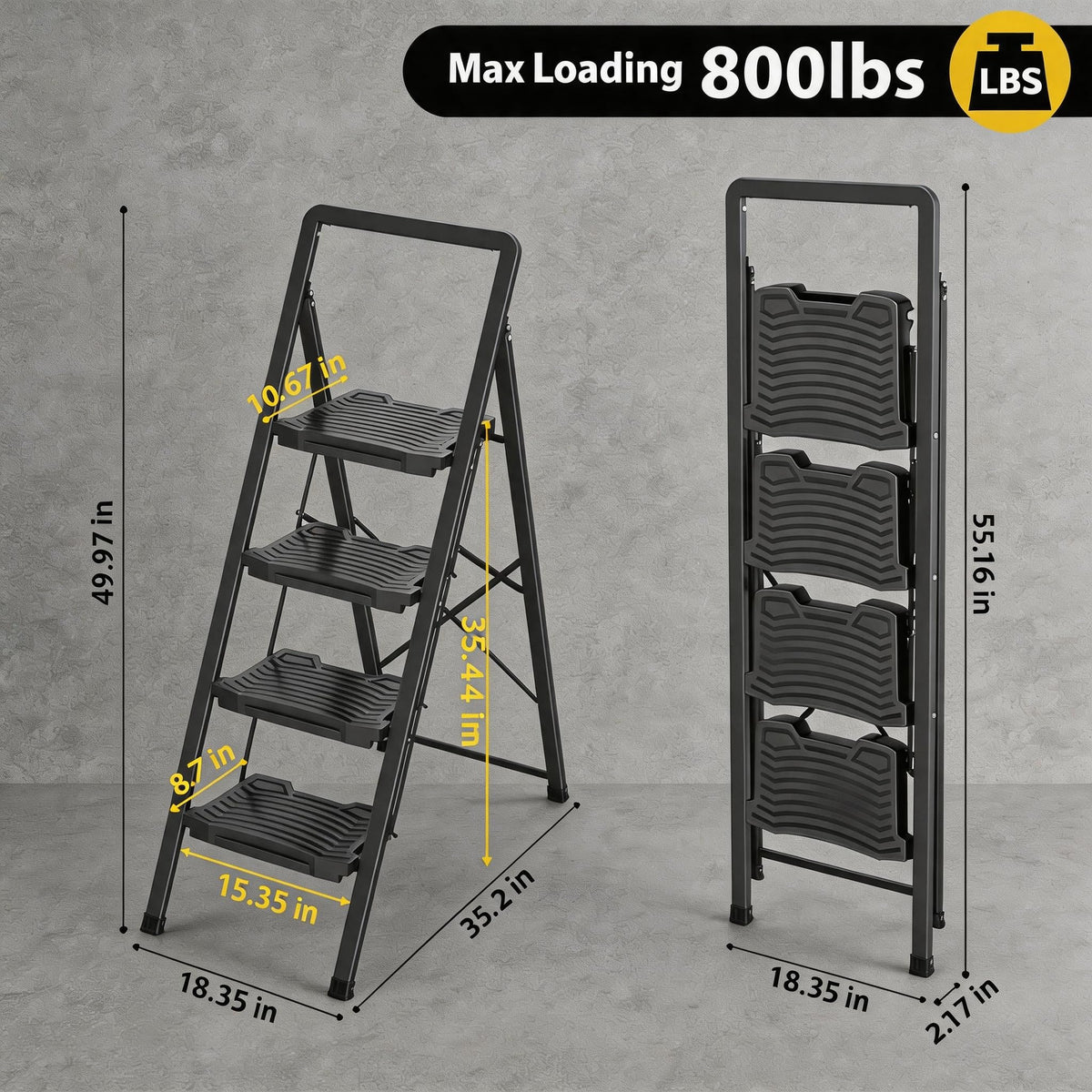 4 Step Steel Step Stool H83675